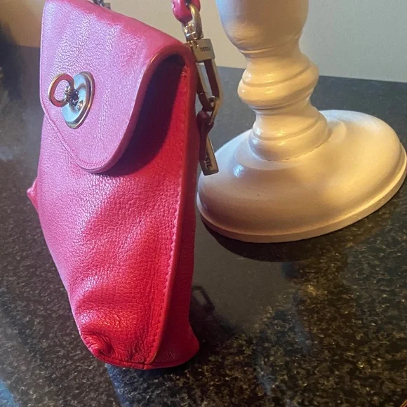 FOSSIL Monica Leather Pink Mini Convertible Crossbody Bag - Picture 4 of 14